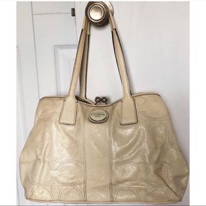 **SOLD**Coach | Signature Stitched Patent Leather